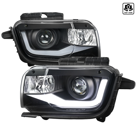 SPEC-D TUNING 10-13 Chevrolet Camaro Projector Headlight Glossy Black LHP-CMR10JM-TM